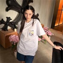 2026春夏新作 LOEWE スーパーコピー Ｔシャツ ロエベ カラー 刺繡ロゴ...