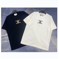 CELINE x GUCC1 スーパーコピー Ｔシャツ コットン生地 定番 ロゴ...