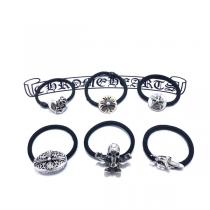 簡単おしゃれ クロムハーツ コピー ヘアゴム 4種 髪留め 髪飾り シンプル CHROME HEARTS
