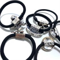簡単おしゃれ クロムハーツ コピー ヘアゴム 4種 髪留め 髪飾り シンプル CHROME HEARTS