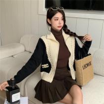 やさしげな セリーヌ スーパーコピー ニットジャケット ウール 混紡生地 パネルデザイン CELINE