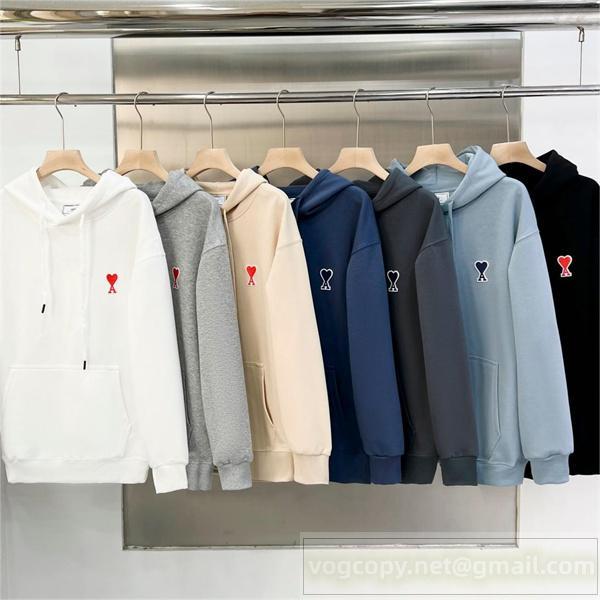  アミ パリス コピー パーカー 定番 ハートロゴ 刺繡 7色 ユニセックス AMI PARIS