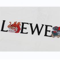 2026春夏 ロエベ スーパーコピー Tシャツ 龍 竜 ロゴ 刺繍 2色 ユニセックス LOEWE
