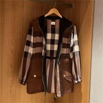 2026春夏新作 バーバリー コピー ジャケット 薄い 100％シルク チェック柄 高級生地 ボタンポケット BURBERRY
