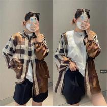 2026春夏新作 バーバリー コピー ジャケット 薄い 100％シルク チェック柄 高級生地 ボタンポケット BURBERRY