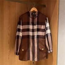 2026春夏新作 バーバリー コピー ジャケット 薄い 100％シルク チェック柄 高級生地 ボタンポケット BURBERRY