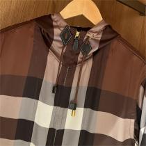 2026春夏新作 バーバリー コピー ジャケット 薄い 100％シルク チェック柄 高級生地 ボタンポケット BURBERRY