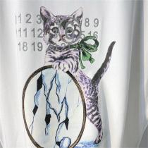 2026新作一覧！Maison Margiela コピー Ｔシャツ ネコ 猫 MM6 ユニセックス メゾン マルジェラ