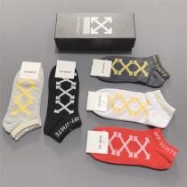 オフホワイト スーパーコピー 靴下 コットン 5点セット シンプル ユニセックス Off-White