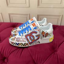2026年春夏 Dolce&Gabbana コピー スニーカー PORTOFINO グラフィックプリント ロゴ ドルチェ＆ガッバーナ