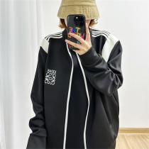 クール ロエベ スーパーコピー ジャケット Anagram ロゴ 刺繡 ジップ ジャージー LOEWE