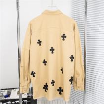 CHROME HEARTS スーパーコピー シャツ レザー オーバーサイズ ロゴ貼り付け クロムハーツ
