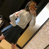 トムブラウン 偽物 シャツ ストライプ柄 ロゴ 貼り付け 綿生地 THOM BROWNE