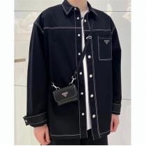 プラダ スーパーコピー シャツ 三角 ロゴ メタル 100％コットン PRADA ユニセックス