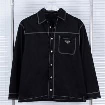 プラダ スーパーコピー シャツ 三角 ロゴ メタル 100％コットン PRADA ユニセックス