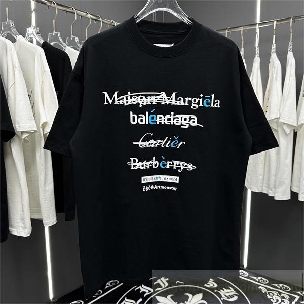 コラボレーション メゾン マルジェラ 偽物 Ｔシャツ ロゴ 下書き コットン生地 Maison Margiela