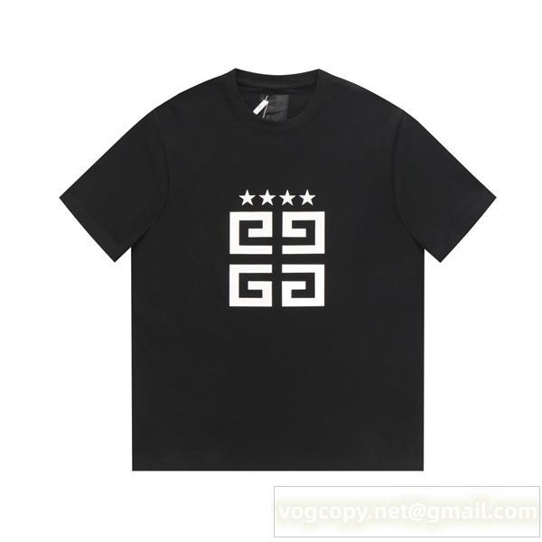 GIVENCHY コピー Tシャツ 五芒星 4G ロゴ プリント 100%綿 オーバーサイズ かっこいい ジバンシィ