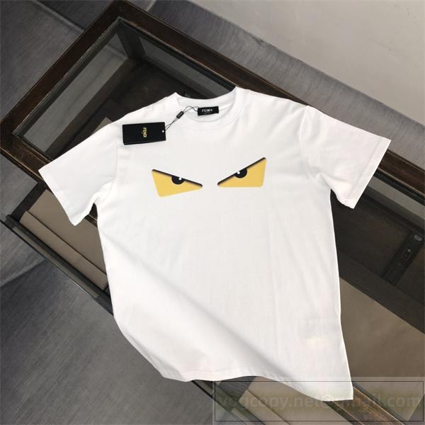 フェンディ コピー Ｔシャツ モンスター ロゴ プリント 定番 ユニセックス 2色 FENDI