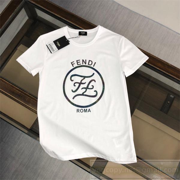 2026春夏新作☆フェンディ スーパーコピー Ｔシャツ カラフル ロゴ プリント FENDI