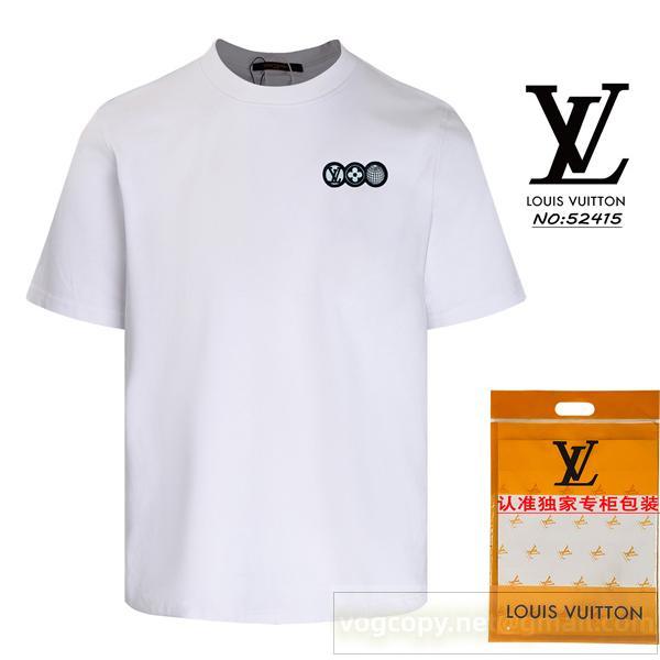 2026人気の定番 ルイヴィトン スーパーコピー Ｔシャツ 刺繡 ロゴ シンプル 純綿素材 LOUIS VUITTON