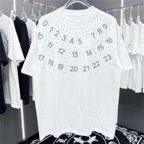 メゾン マルジェラ 偽物 Ｔシャツ ラインストーン ロゴ キラキラ 2色 綿 Maison Margiela 