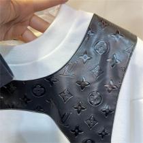 LOUIS VUITTON コピー トレーナー パネルデザイン レザー モノグラム柄 綿 2色 ルイヴィトン