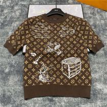 LOUIS VUITTON スーパーコピー Ｔシャツ ニット クールネック 刺繡 ロゴ 3色 ルイヴィトン