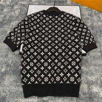 LOUIS VUITTON スーパーコピー Ｔシャツ ニット クールネック 刺繡 ロゴ 3色 ルイヴィトン