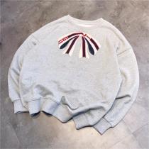 希少品 GUCC1 コピー トレーナー リボン刺繍 ロゴ リブ レディース 厚手コットン 