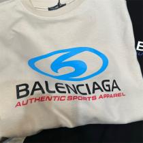 BALENCIAGA スーパーコピー Ｔシャツ SURFER MAXI ロゴ プリント レトロ効果 バレンシアガ
