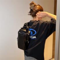 BALENCIAGA スーパーコピー Ｔシャツ SURFER MAXI ロゴ プリント レトロ効果 バレンシアガ