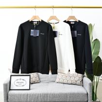  2026コレクション PRADA コピー トレーナー 純綿生地 ロゴ刺繡 ミニマリズムスタイル プラダ