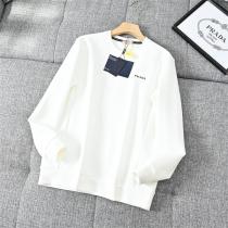 2026コレクション PRADA コピー トレーナー 純綿生地 ロゴ刺繡 ミニマリズムスタイル プラダ