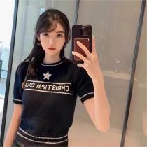 2026ss DIOR スーパーコピー Ｔシャツ ニット レディース ジャカード 刺繡 ボリューム袖 ディオール