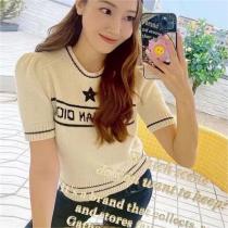 2026ss DIOR スーパーコピー Ｔシャツ ニット レディース ジャカード 刺繡 ボリューム袖 ディオール