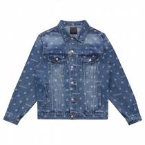 GIVENCHY 偽物 ジャケット モノグラム メンズ カジュアル 4Gロゴ デニム生地 ジバンシィ