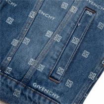 GIVENCHY 偽物 ジャケット モノグラム メンズ カジュアル 4Gロゴ デニム生地 ジバンシィ