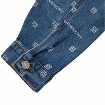 GIVENCHY 偽物 ジャケット モノグラム メンズ カジュアル 4Gロゴ デニム生地 ジバンシィ