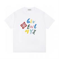 GIVENCHY コピー Tシャツ 純綿生地 ロゴプリント柄 落書き 可愛い 定番 ジバンシィ