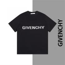 ジバンシィ 偽物 Tシャツ ニット生地 100%コットン ジャカード ロゴ クールネック GIVENCHY