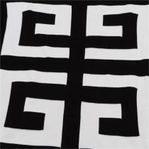 ジバンシィ 偽物 Tシャツ ニット生地 100%コットン ジャカード ロゴ クールネック GIVENCHY