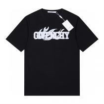 2026春夏シリーズ ジバンシィ スーパーコピー Tシャツ 炎 ロゴ プリント ユニセックス 2色 綿 GIVENCHY