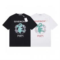 辰年限定作 ジバンシィ コピー Tシャツ 春夏 2色 綿 龍 ロゴ プリント ユニセックス GIVENCHY