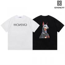 GIVENCHY スーパーコピー Tシャツ ドーベルマン 幾何芸術 プリント 綿...