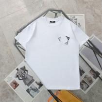 革新性を表現 FENDI コピー Ｔシャツ ロゴ 刺繡 星 クルーネック 純綿生地 男女兼用 フェンディ