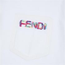 2026コレクション フェンディ 偽物 Ｔシャツ カラフル タオルロゴ 刺繡 レトロ 3色 FENDI