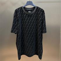 2026コレクション FENDI コピー Ｔシャツ フロッキング加工 FFロゴ ...