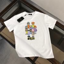 純綿素材 FENDI スーパーコピー Ｔシャツ キャラクター 柄 プリント トレンド フェンディ 