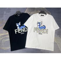 FRGMT x POKÉMON x フェンディ スーパーコピー Ｔシャツ 純綿生地 ミニリュウ プリント FENDI 