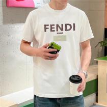 2026ss FENDI 偽物 Ｔシャツ ロゴ プリント 100%コットン ユニセックス 2色 フェンディ